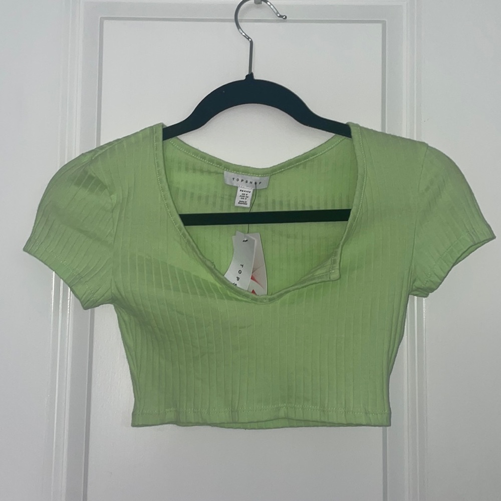 New Top Shop Green cropped top